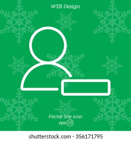 Web line icon. Remove contact