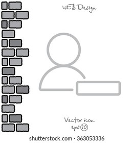 Web line icon. Remove contact