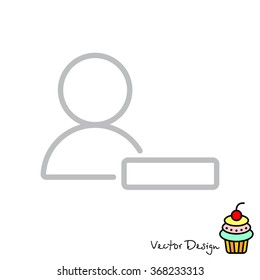 Web line icon. Remove contact