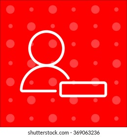 Web line icon. Remove contact