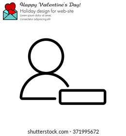 Web line icon. Remove contact