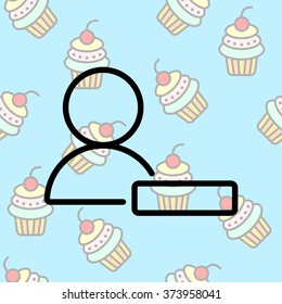 Web line icon. Remove contact