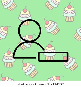 Web line icon. Remove contact