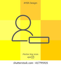 Web line icon. Remove contact