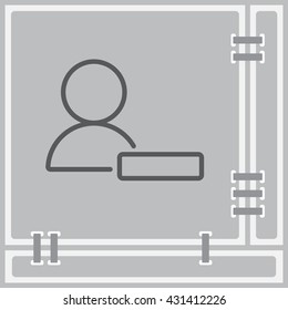 Web line icon. Remove contact