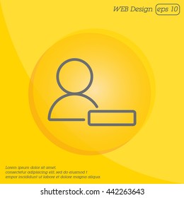 Web line icon. Remove contact