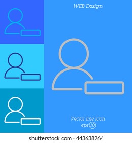 Web line icon. Remove contact