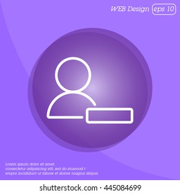 Web line icon. Remove contact