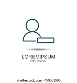 Web line icon. Remove contact