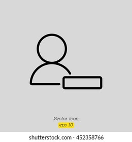 Web line icon. Remove contact