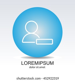 Web line icon. Remove contact