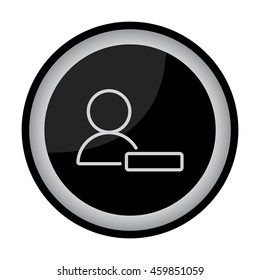 Web line icon. Remove contact