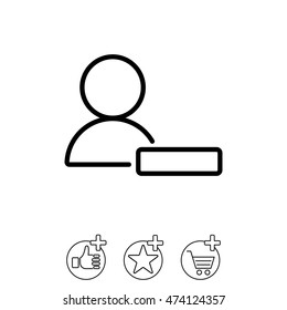 Web line icon. Remove contact