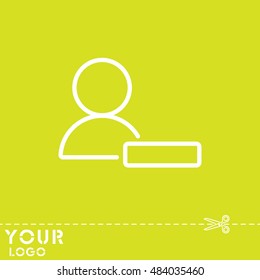 Web line icon. Remove contact