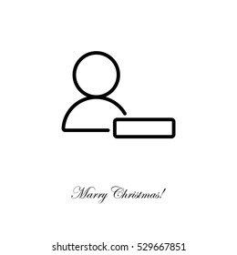 Web line icon. Remove contact