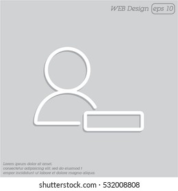 Web line icon. Remove contact