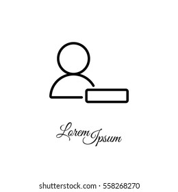 Web line icon. Remove contact