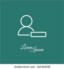 Web line icon. Remove contact