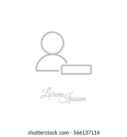 Web line icon. Remove contact