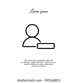 Web line icon. Remove contact