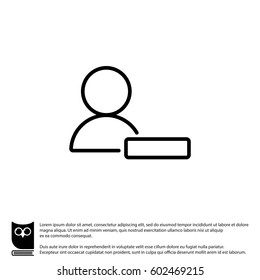 Web line icon. Remove contact