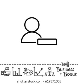 Web line icon. Remove contact