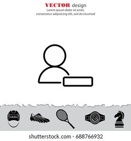 Web line icon. Remove contact