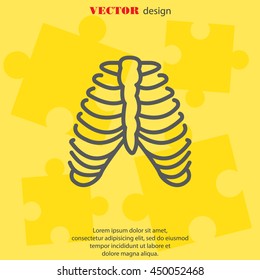 Web line icon. Ribs