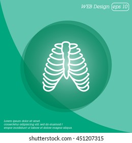 Web line icon. Ribs