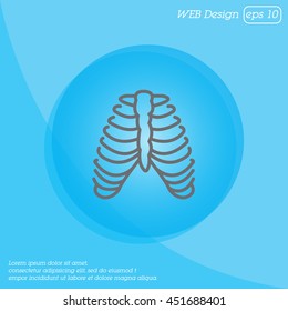 Web line icon. Ribs