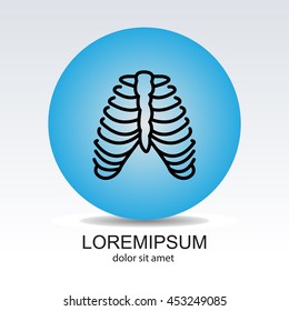 Web line icon. Ribs