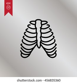 Web line icon. Ribs