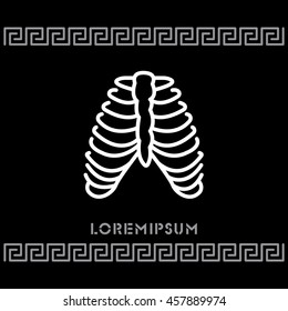Web line icon. Ribs