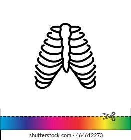 Web line icon. Ribs