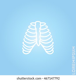 Web line icon. Ribs