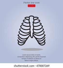 Web line icon. Ribs