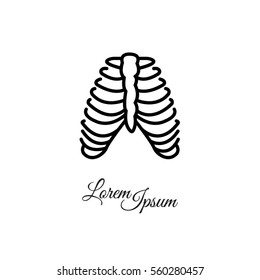 Web line icon. Ribs