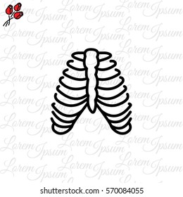 Web line icon. Ribs