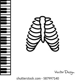 Web line icon. Ribs