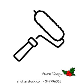 Web line icon. Roller for painting, paint roller