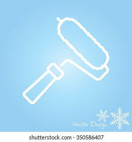 Web line icon. Roller for painting, paint roller