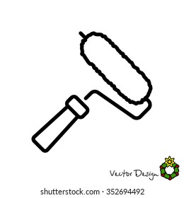 Web line icon. Roller for painting, paint roller