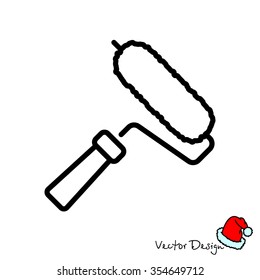 Web line icon. Roller for painting, paint roller
