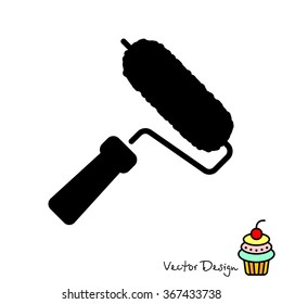 Web line icon. Roller for painting, paint roller