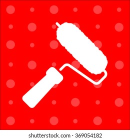 Web line icon. Roller for painting, paint roller