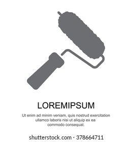 Web line icon. Roller for painting, paint roller
