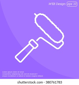 Web line icon. Roller for painting, paint roller
