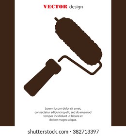 Web line icon. Roller for painting, paint roller