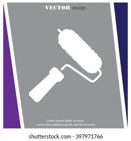 Web line icon. Roller for painting, paint roller