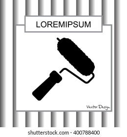 Web line icon. Roller for painting, paint roller